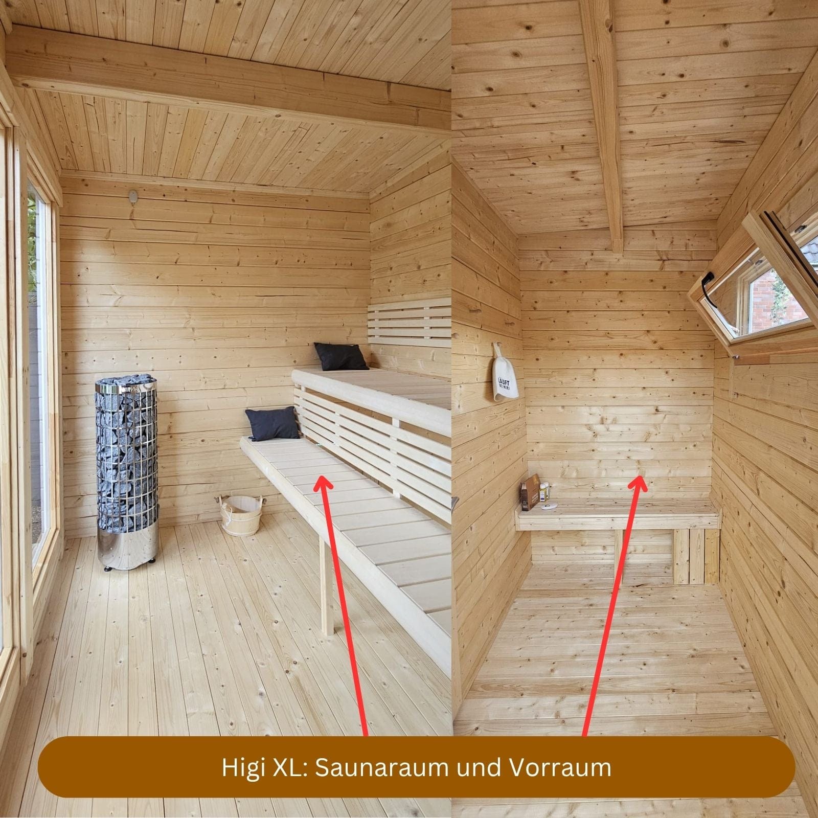 Blockbohlensauna Higi XL