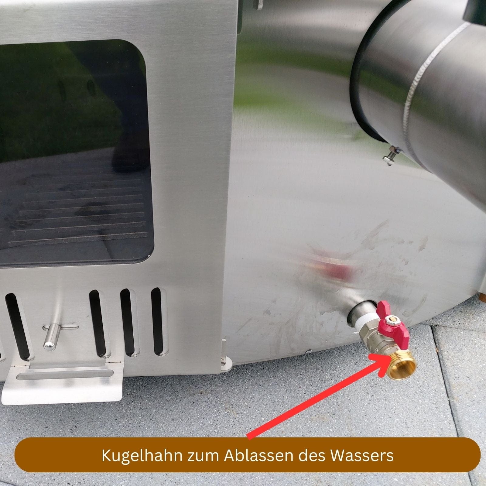 Ventil zum Entleeren des Memelwood Hot Tubs