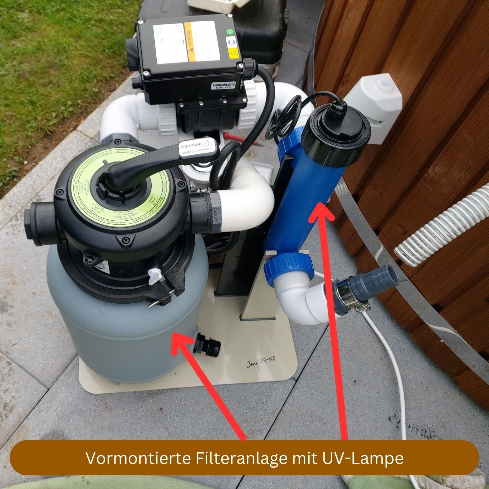 Filteranlage des Memelwood Hot Tubs