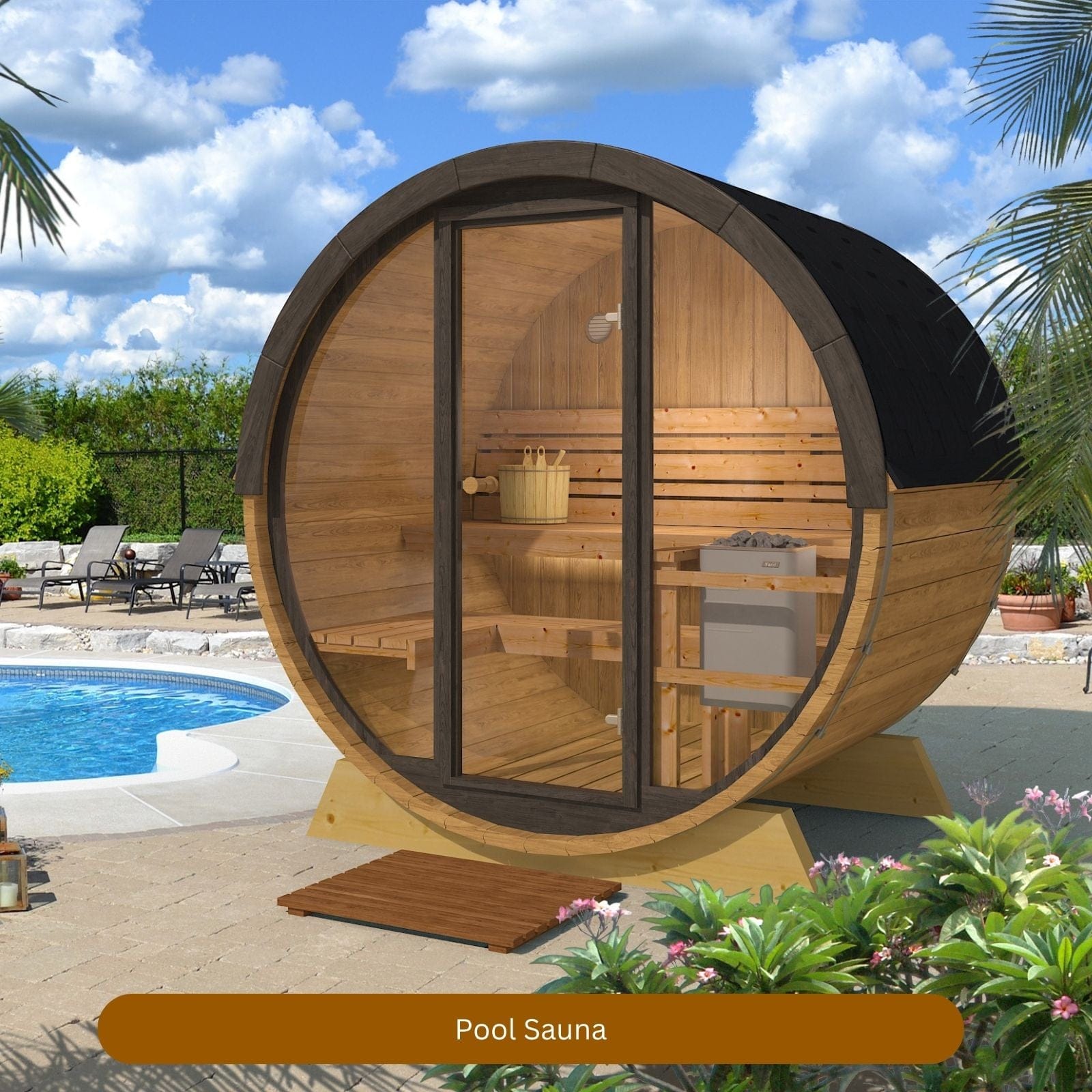 Fasssauna "Pool" fuer 2 Personen