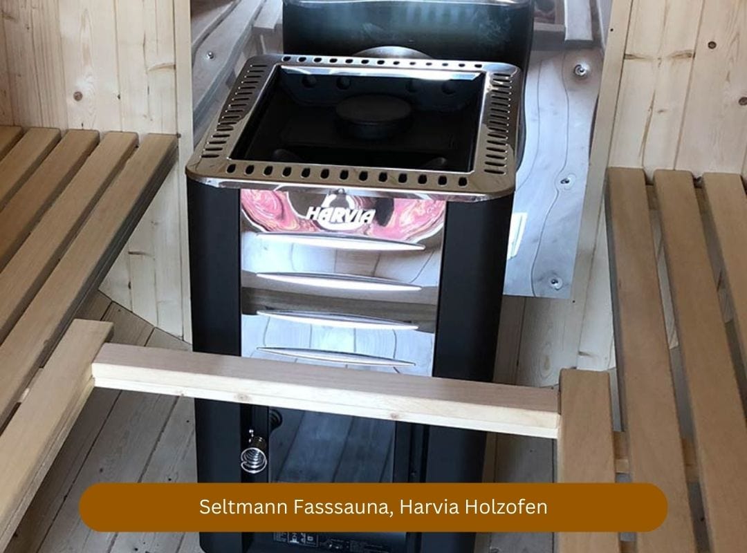 Seltmann Fasssauna mit Holzofen von Harvia