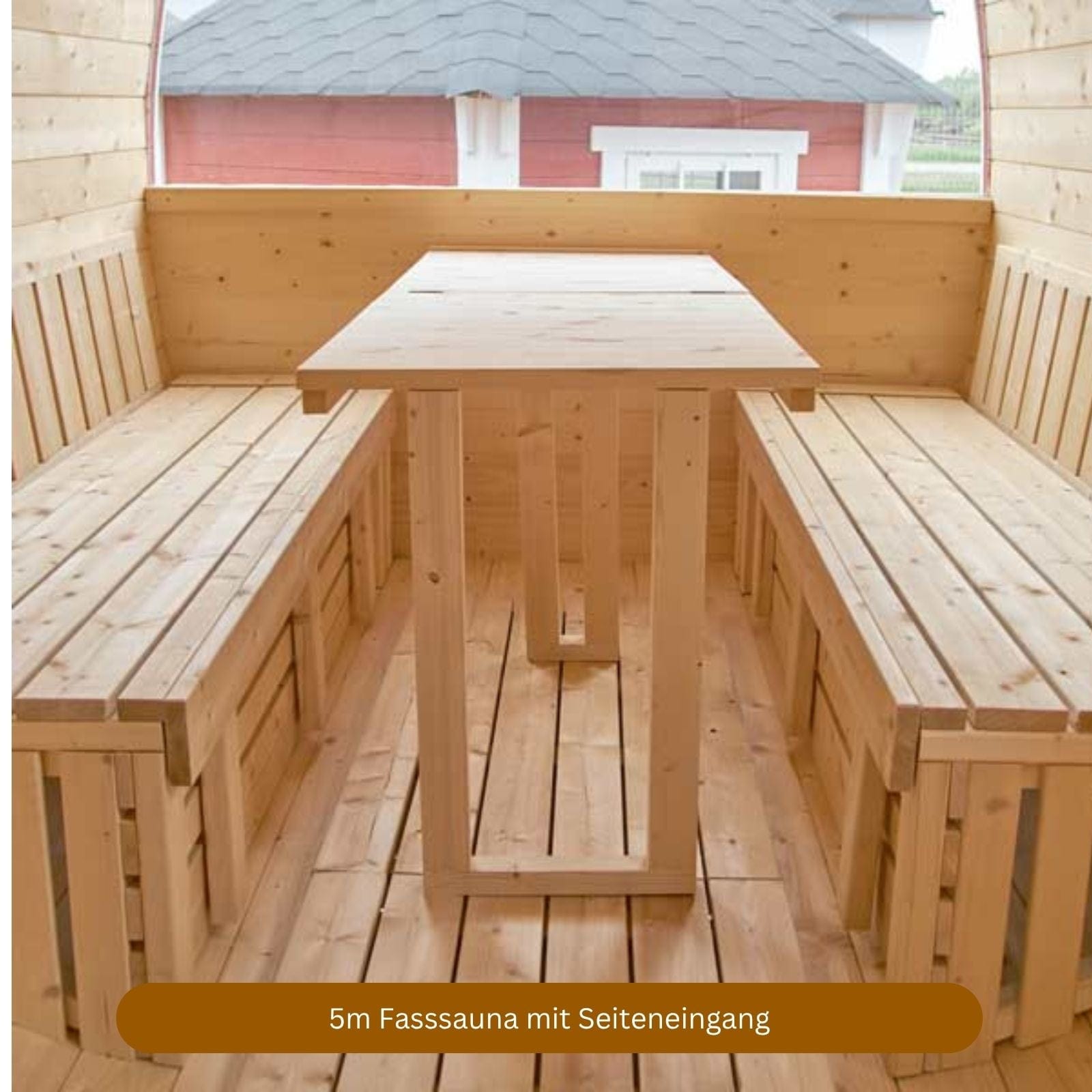 5m Sauna mit Seiteneingang