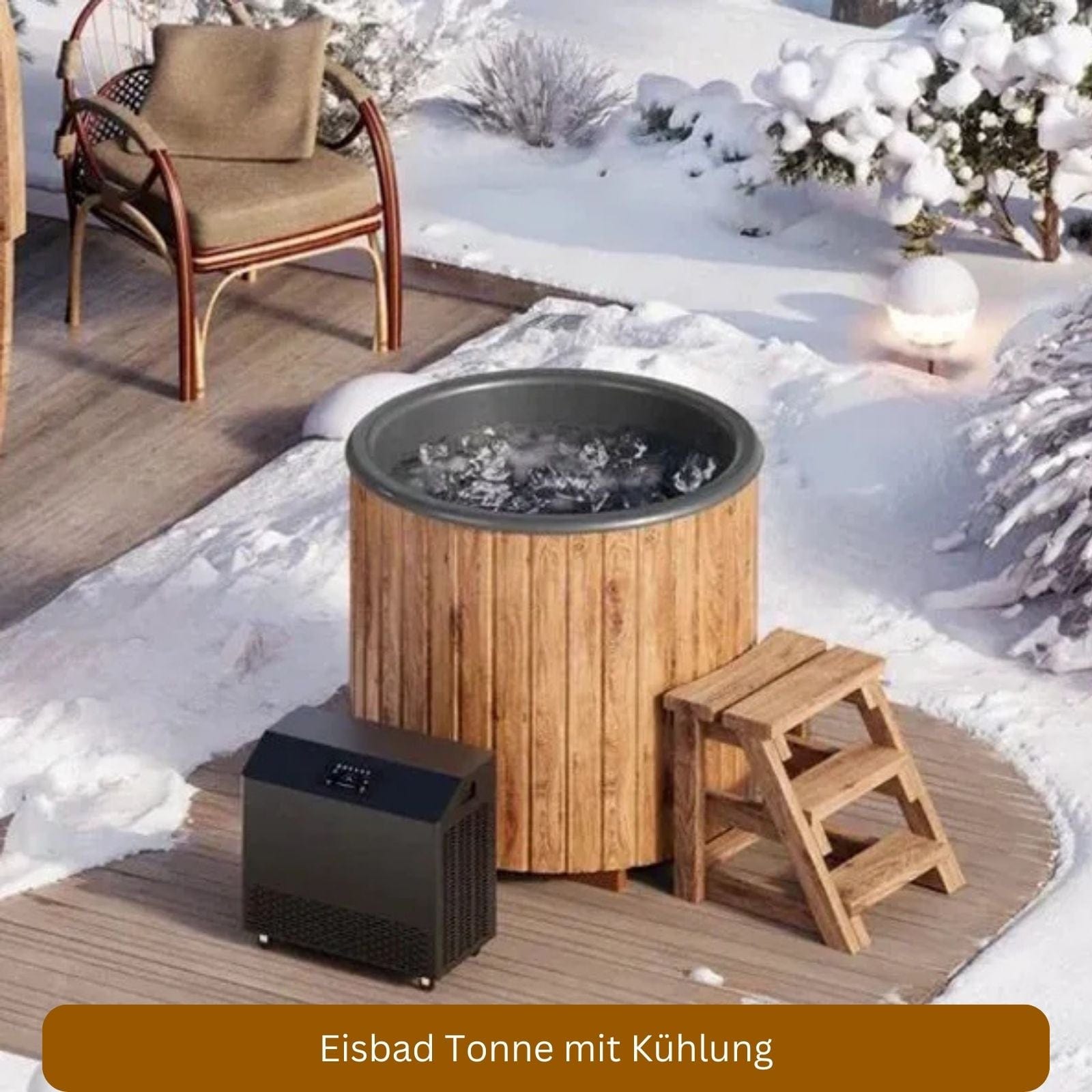 Eisbad Tonne mit Kühlung