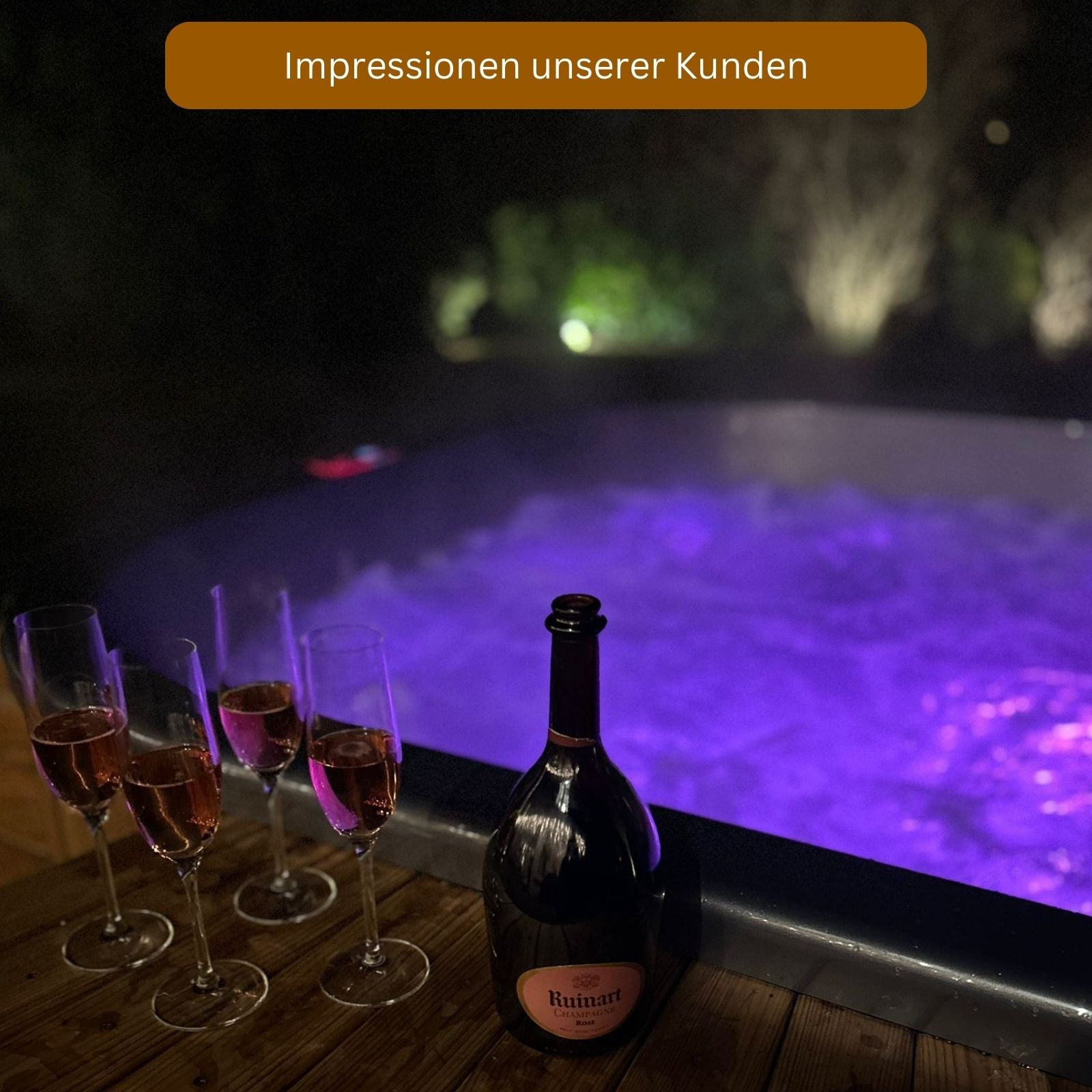 rechteckiger Hot Tub mit horizontalem Ofen von Memelwood, Kundenimpressionen