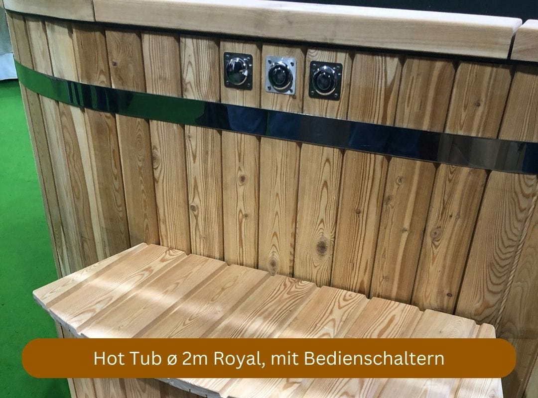 Hot Tub Royal mit Elektroofen, mit Bedienschaltern
