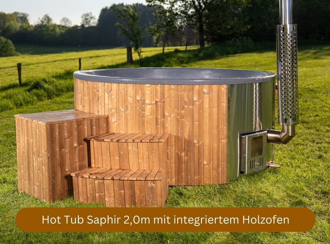 Hot Tub Saphir 2,0m mit integriertem Holzofen