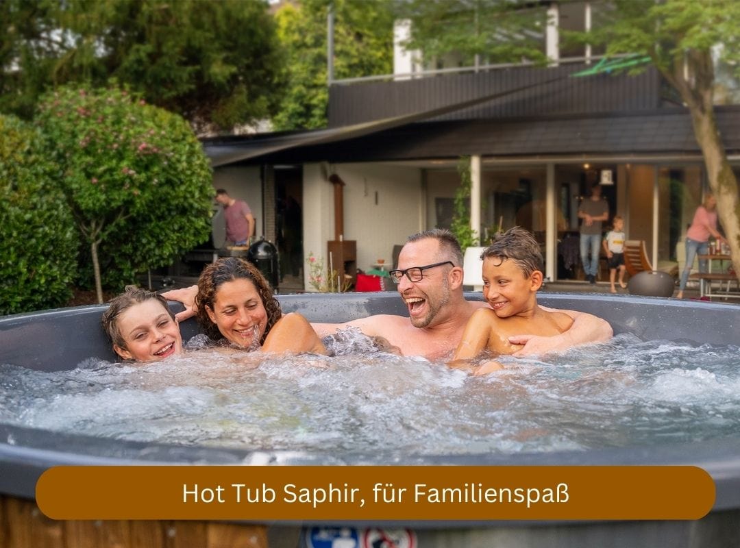 Holzklusive Hot Tub Saphir Spa Deluxe, für Geselligkeit