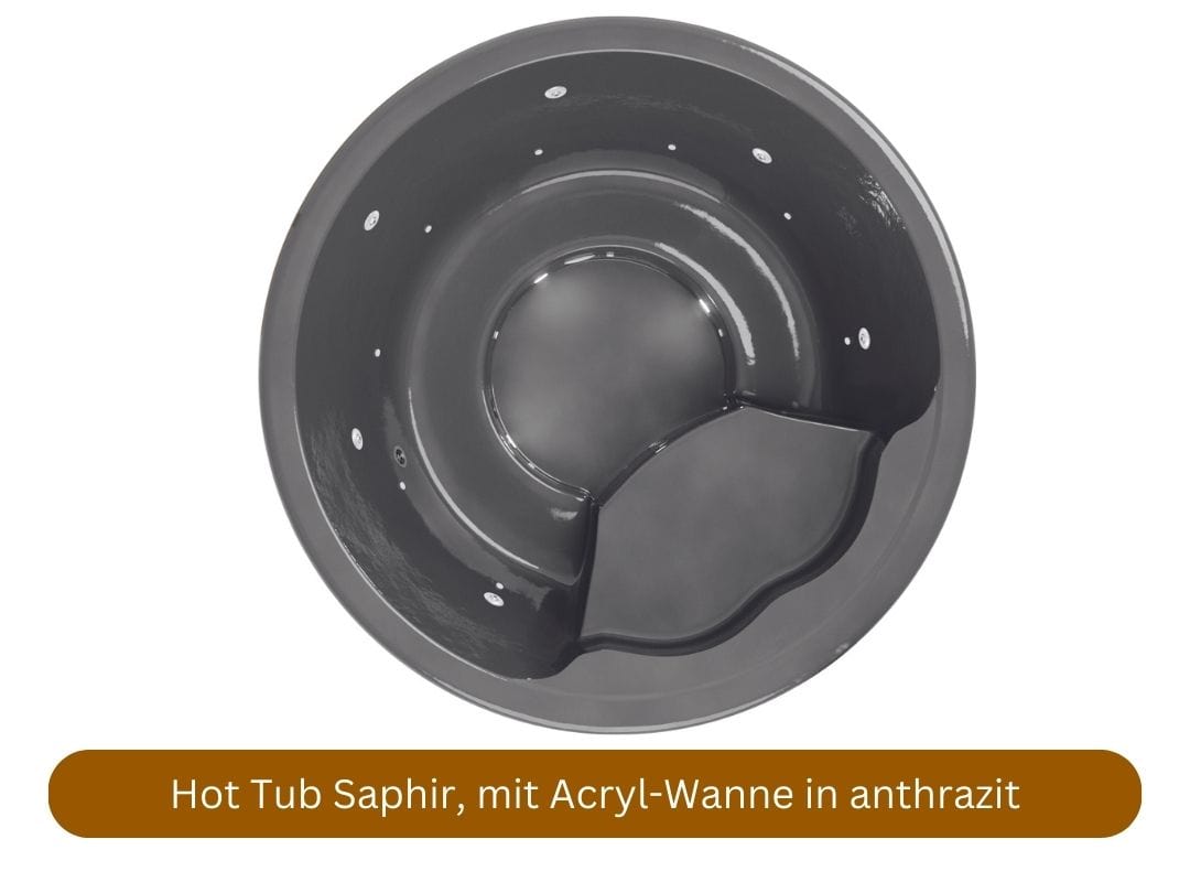 Holzklusive Hot Tub Saphir Spa Deluxe Clean UV mit Acryl Wanne