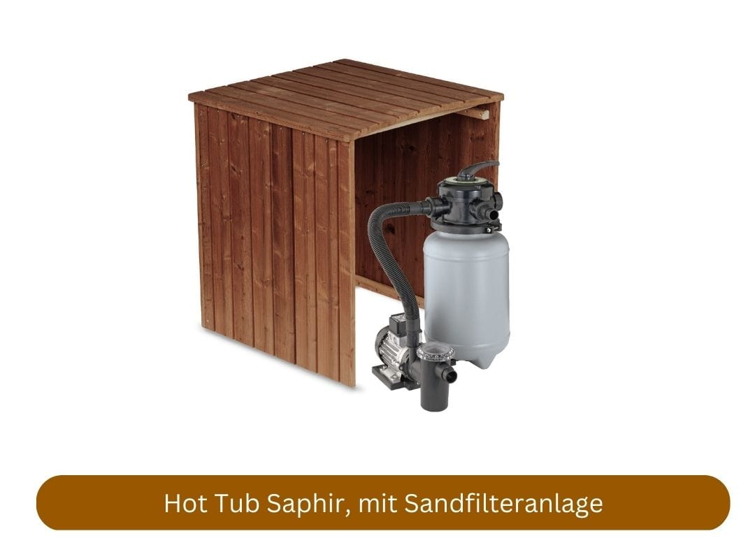 Holzklusive Hot Tub Saphir Spa Deluxe, mit Sandfilteranlage